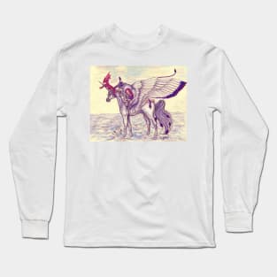 Angel and Winged unicorn Long Sleeve T-Shirt